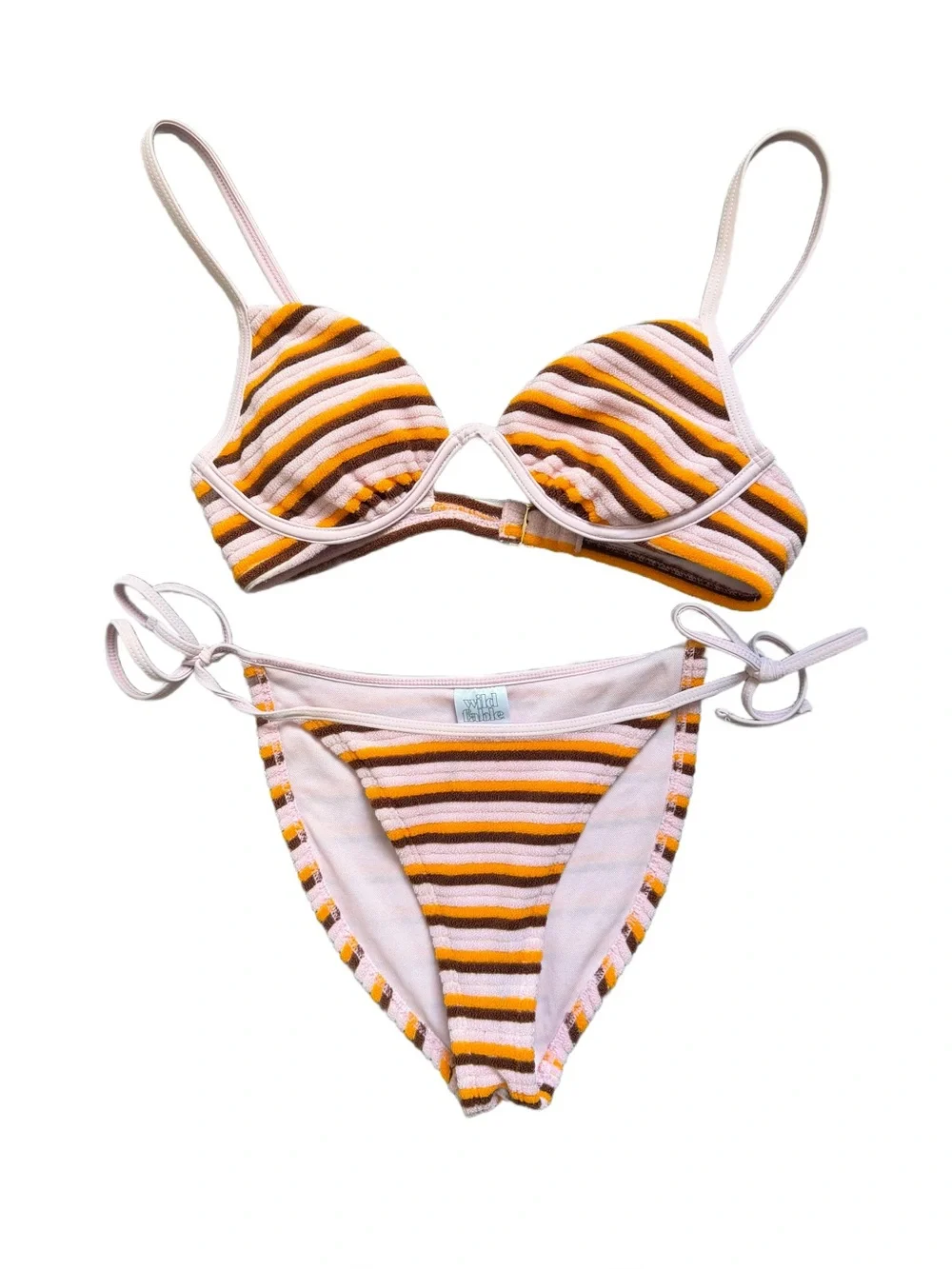 wild fable Striped Bikini Bottoms in Pink, Orange & Brown